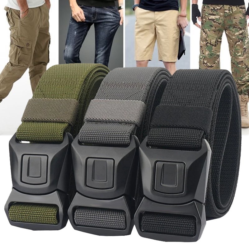 Tali Ikat Pinggang Pria Tactical Military Nilon Canvas Men Belt Gesper Dewasa Keren Distro
