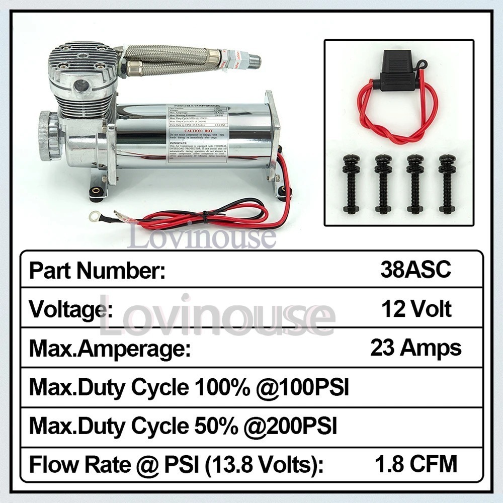Motor Kompresor Angin telolet 12V 24V Universal Air Suspension Compressor 200psi Air Inflator Pump