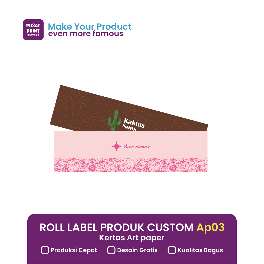 

Roll Label Souvenir Custom / Hijab / kaos Kaki / Souvenir / Kerudung Full Color (Ap 03)