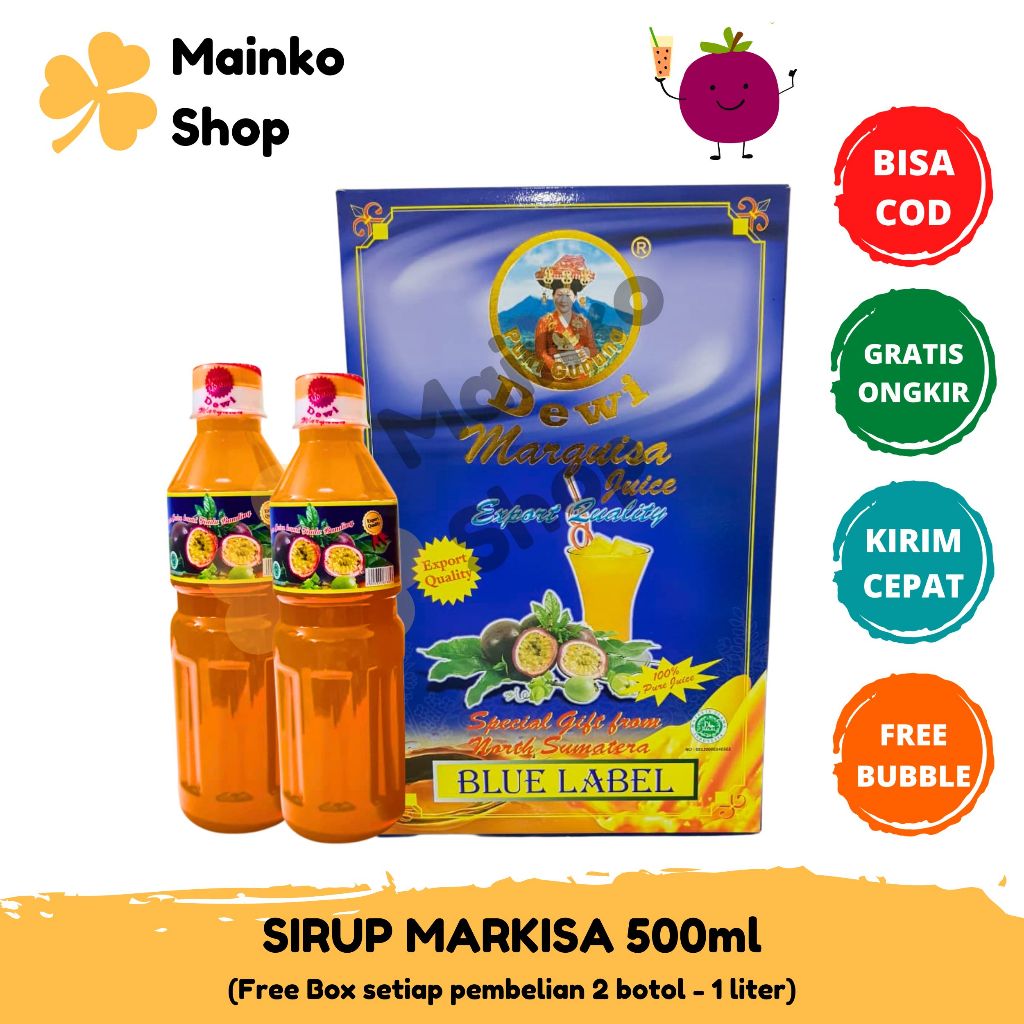Sirup Markisa Dewi 500 ml Asli Brastagi Halal Gula Murni Marquisa