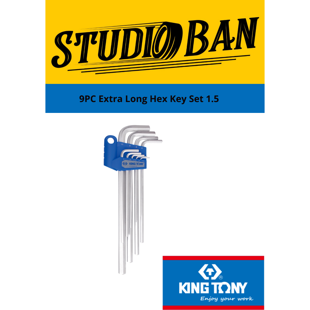 Kunci L Set Hex 9pcs - King Tony 9 PC. Hex Key Set 20209