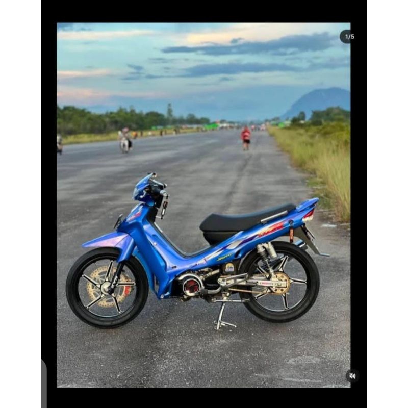 STRIPING FIZR TAHUN 1997 BIRU YAMAHA FIZ R