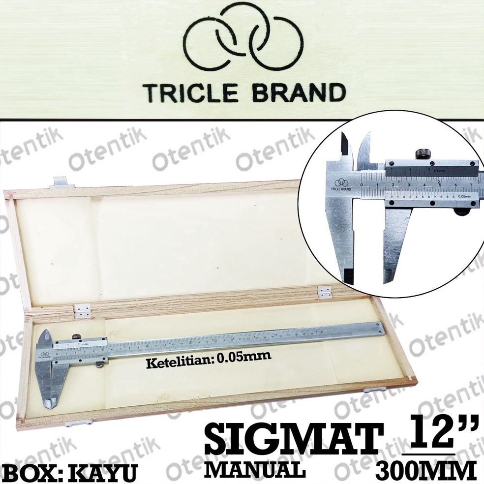 

KODE X52X SIGMAT 12 INCHI JANGKA SORONG 3 MM VERNIER CALIPER 12 IN