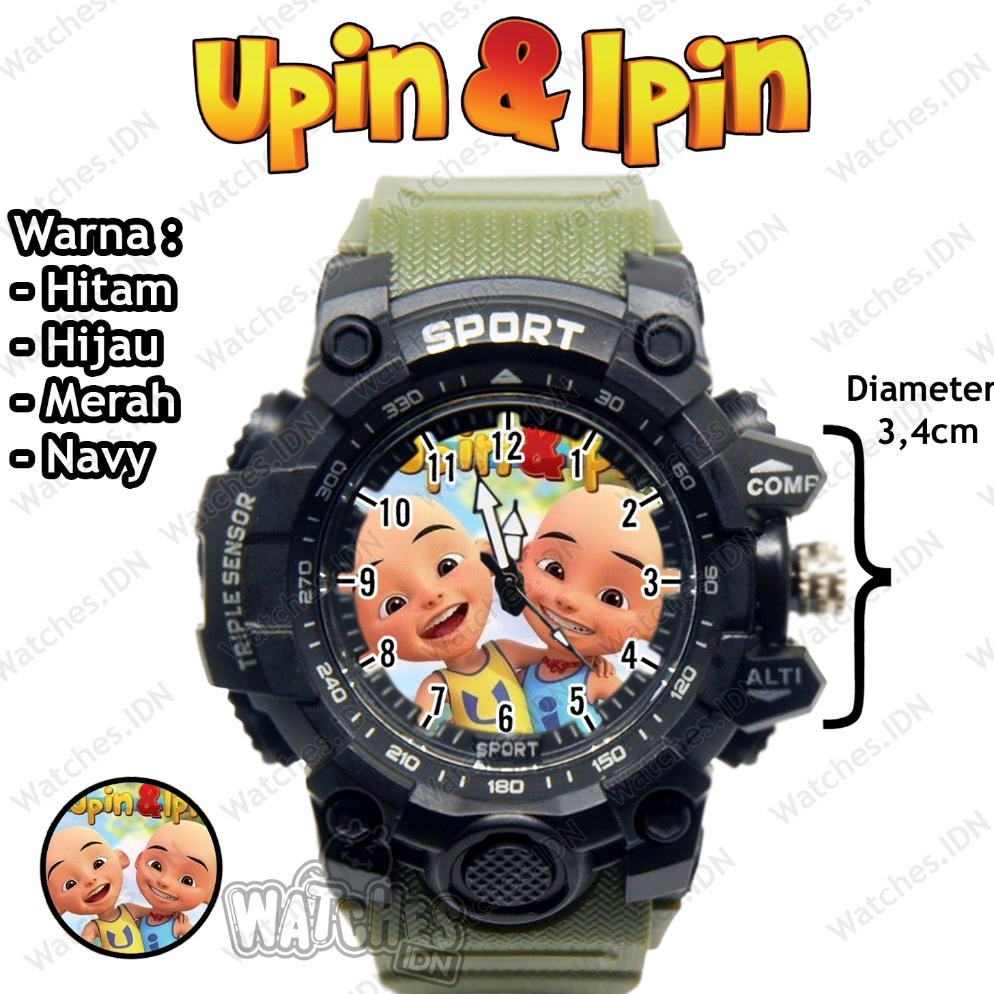 Penjualan Terbanyak Jam Tangan Anak Lucu Karakter Upin Ipin Anti Air Terbaru