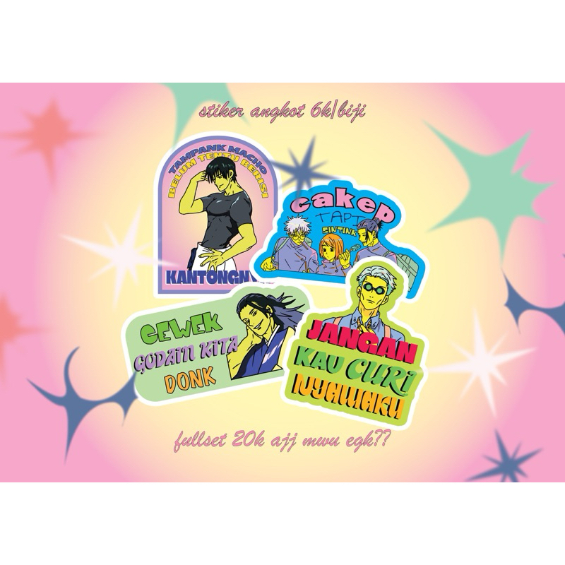 

STIKER ANGKOT JJK ADUHAI LEMESNYAAAAA