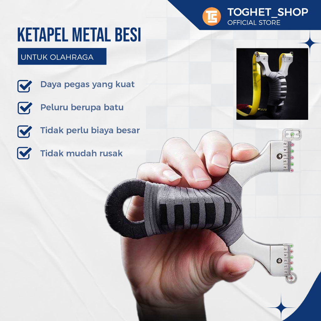 Ketapel Metal Ketapel Besi Kokoh Ketapel Stainless Steel Untuk Olahraga Berburu Daya Pegas Kuat