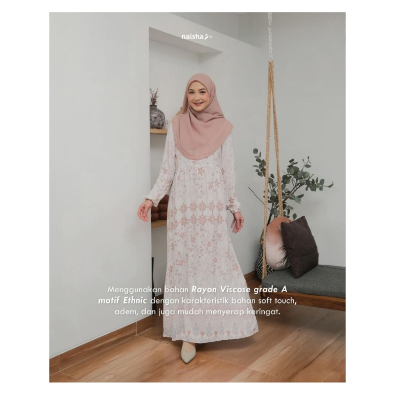 NAISHA / ALIKA DRESS BY NAISHA / GAMIS MOTIF / GAMIS RAYON / MURAH / GAMIS TERBARU NAISHA HIJRAH