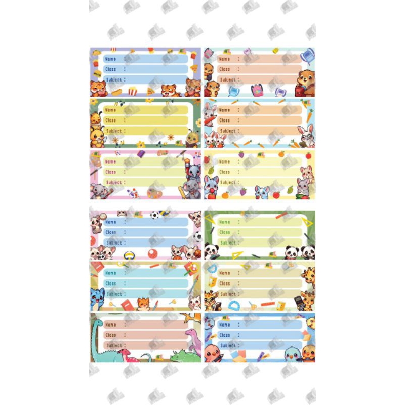 

Label sticker Nama 1