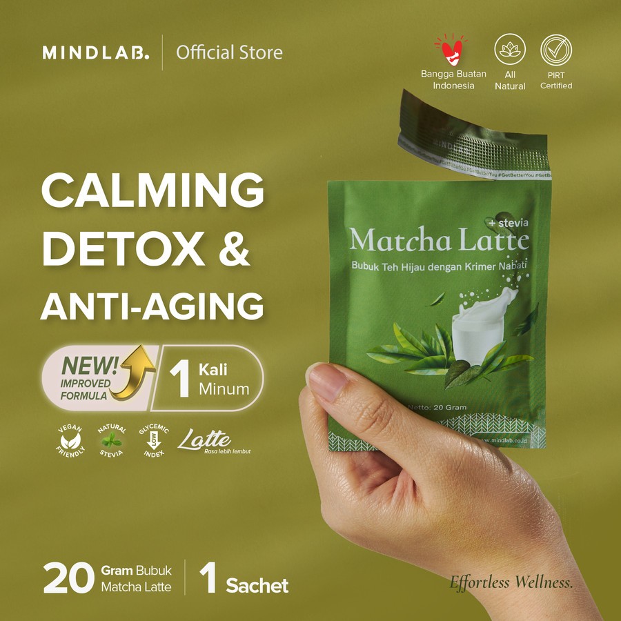 

Matcha Latte Powder Sachet 20 Gram / Teh Hijau Latte Bubuk - MINDLAB - PIRT