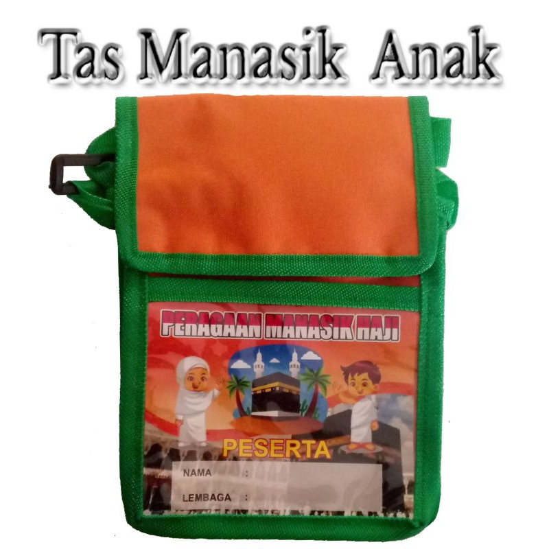 Tas manasik haji buat anak TK dan paud warna oren