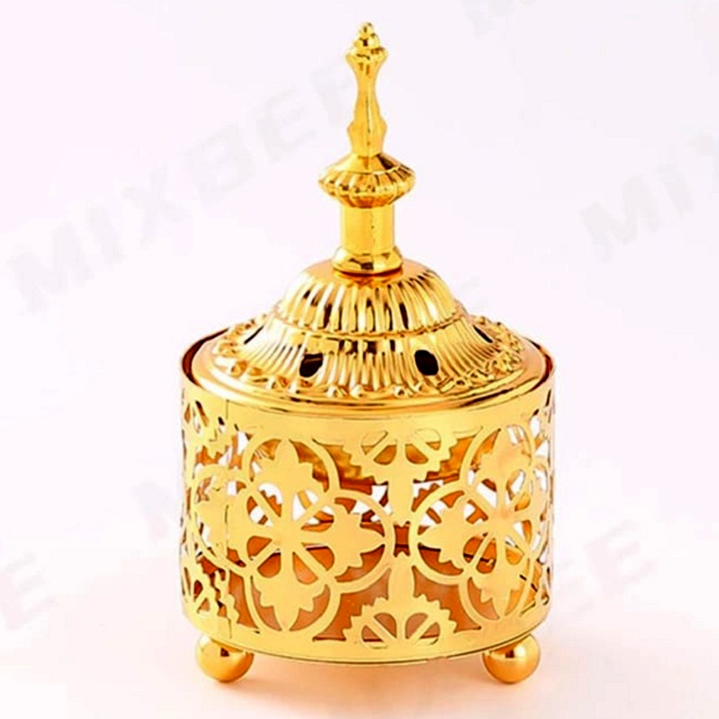 Dupa Listrik Bukhur / Tempat Bakar Dupa mabkharah Kerucut Warna Emas Arab