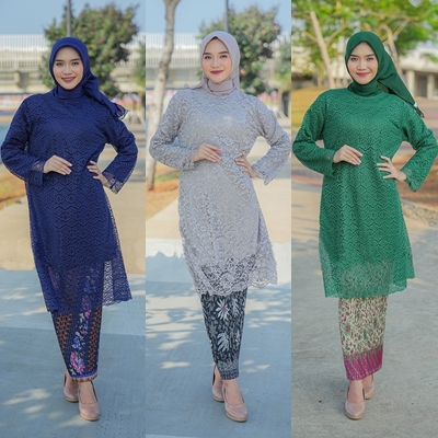 ATASAN KEBAYA KEBAYA BROKAT / TUNIK SERAGAMAN PESTA / KEBAYA TUNIK BRUKAT JUMBO M L XL XXL XXXL XXXX