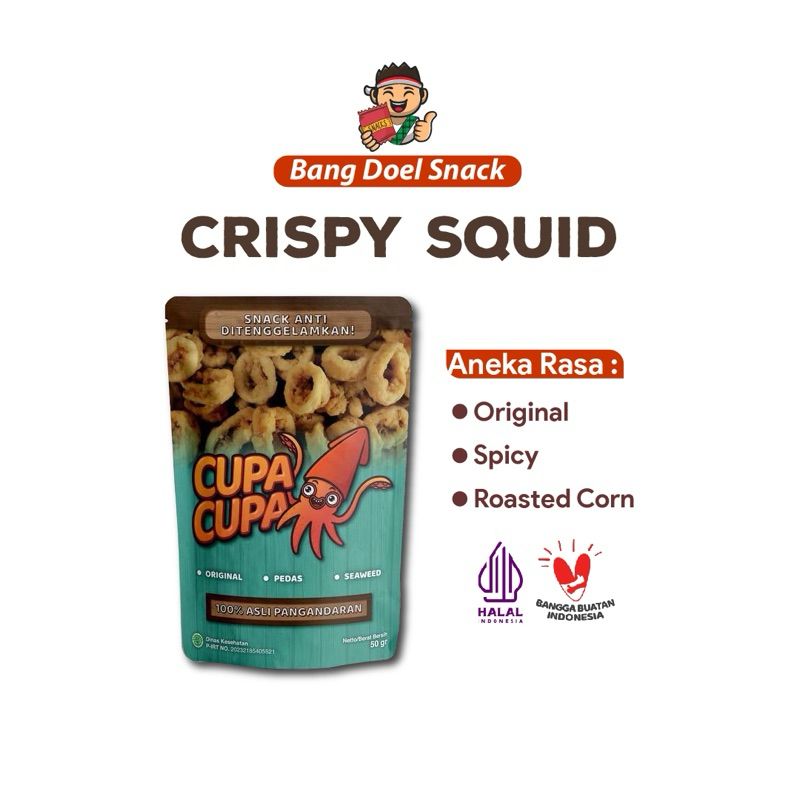 

Cupa Cupa Snack - Promo Keripik Cumi / Cumi Renyah Snack Seafood 50g