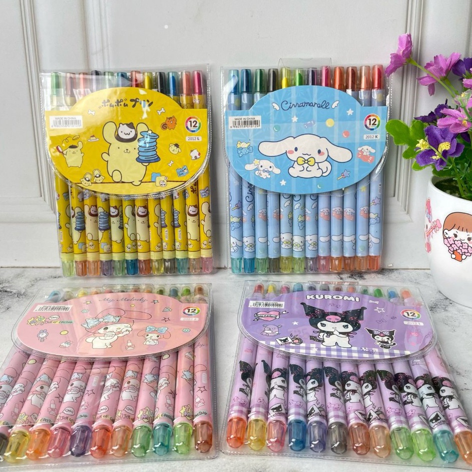 

Super Puas Krayon Twist SANRIO 1 Set isi 12 PCS Cinnamoroll Melody CUTE TERMURAH Crayon Putar Sanrio IMUT Lucu 1 Pack isi 12pcs Warna Ready 4 Variant Lengkap Kualitas Premium Bisa Grosir dan COD