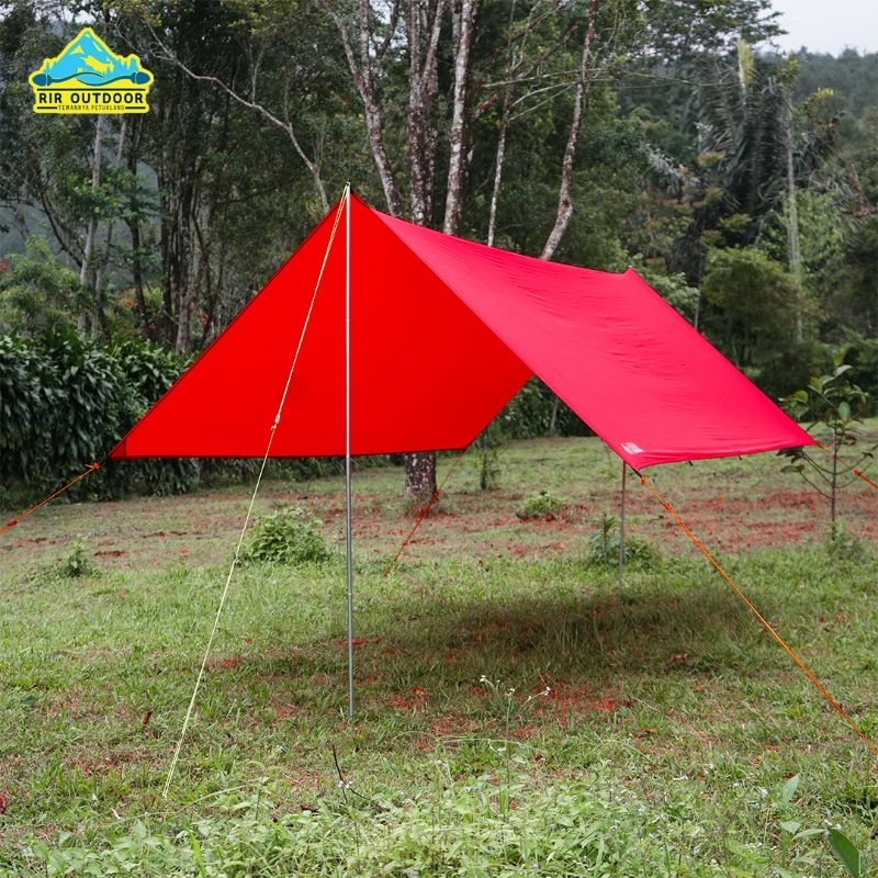 FLYSHEET 3x4 METER MERK RIR OUTDOOR FLYSHEET 20D SILICON COATED NYLON ATAP TENDA CAMPING HIKING GUNU
