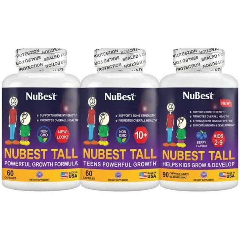 Nubest Tall 10+ Penambah Tinggi Badan Alami Nubest Tall Original USA Obat Peninggi Badan Terbaik