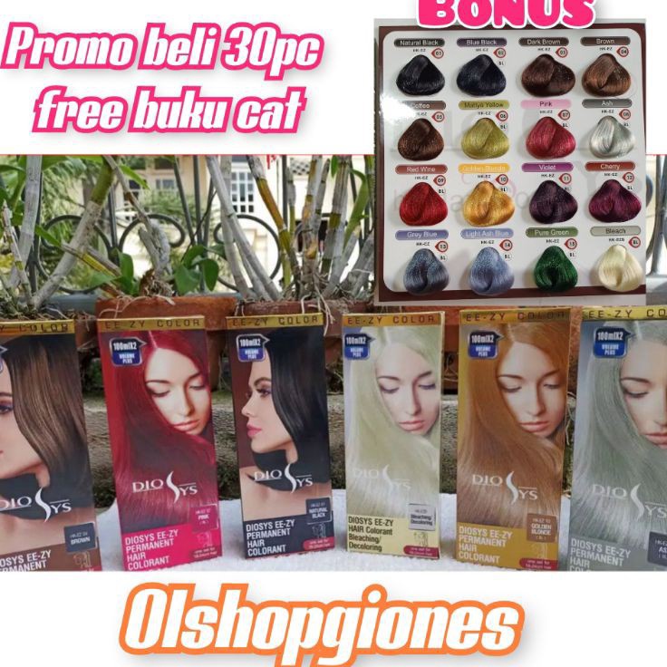 PROMO SALE Cat Rambut Diosys  cat 1ml  Oxydant 1ml hair soColor developer bleaching grey
