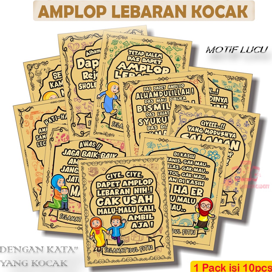 

Hadir Terunik Amplop Angpau Lebaran Dengan KataKata Yang Kocak Dan Motif Yang LucuLucu Amplop Angpau Idul Fitri Amplop Lebaran Haji Amplop Idul Adha 1 Pack isi 1pcs