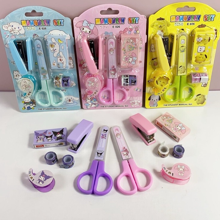 

Diskon Irit Gunting Set 5in 1 Staples Set Sanrio Perlengkapan Sekolah Atau Kantor Alat Tulis Anak Hadiah Anak Kado Anak