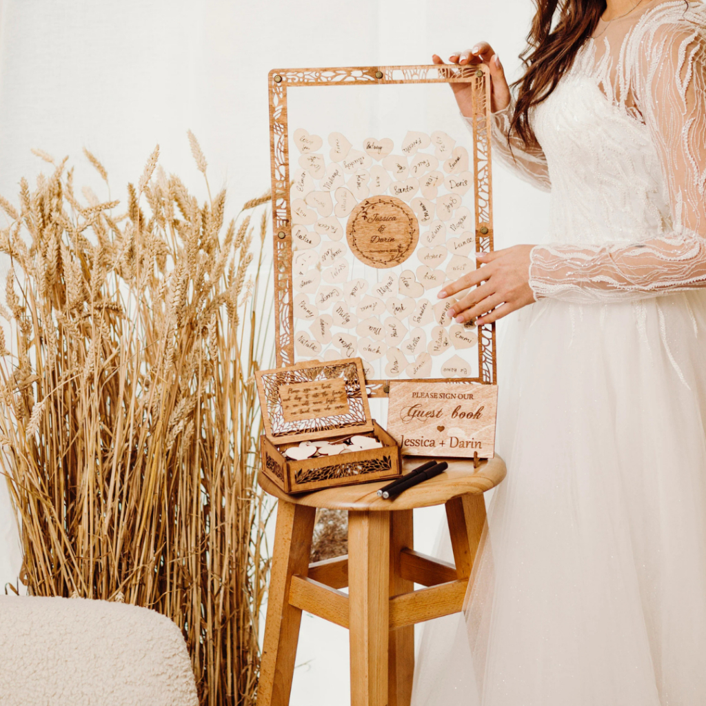 DECORA UNION - Wedding Guest Book Custom Playwood Acrylic/ Buku Tamu Unik/ Buku Tamu Custom/ Buku Ta