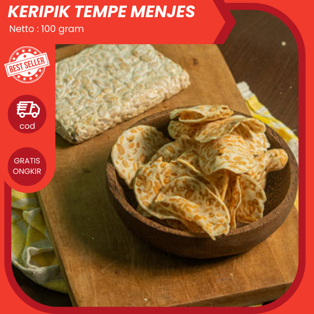 

Cemilan ORIGINAL Keripik/ Kripik Tempe Menjes Khas MALANG Renyah Crispy Enak