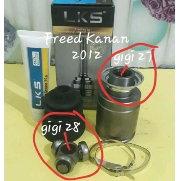 CV Joint Dalam As Roda Depan Dalam Kanan Honda Freed