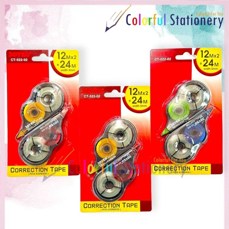 

Correction Tape / Tip X Kertas CT-522-02 Joyko (isi 2)