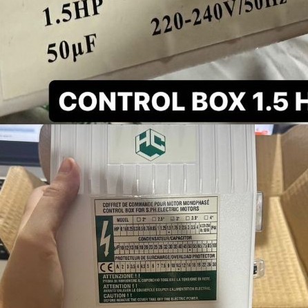 CONTROL BOX 1.5 HP - Kapasitor 50 UF 50mf overload 10.5 A HCL