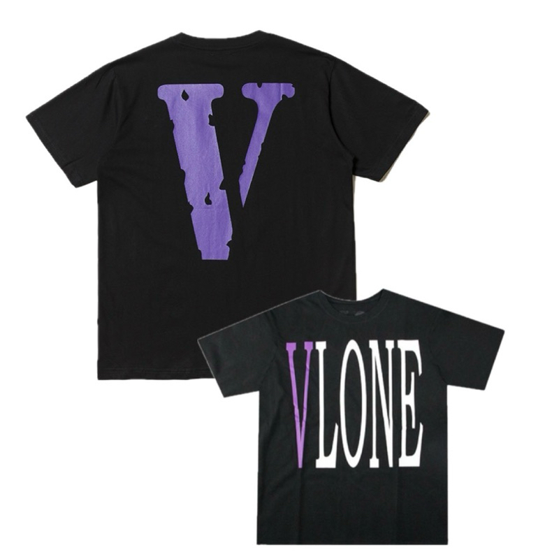 Vlone Staple Purple Tee Black 100% Original Authentic