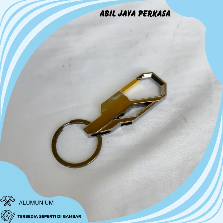 GANTUNGAN KUNCI LOGAM REMOTE MOBIL MOTOR LOGAM