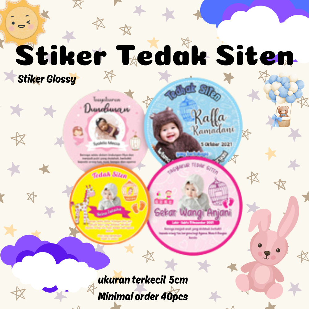 

Stiker Label Tedak Siten / label dundunan/min order 40pcs