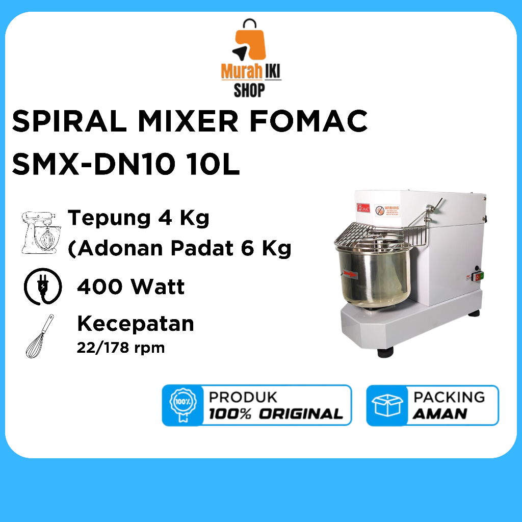 SPIRAL MIXER FOMAC SMX-DN10 10L