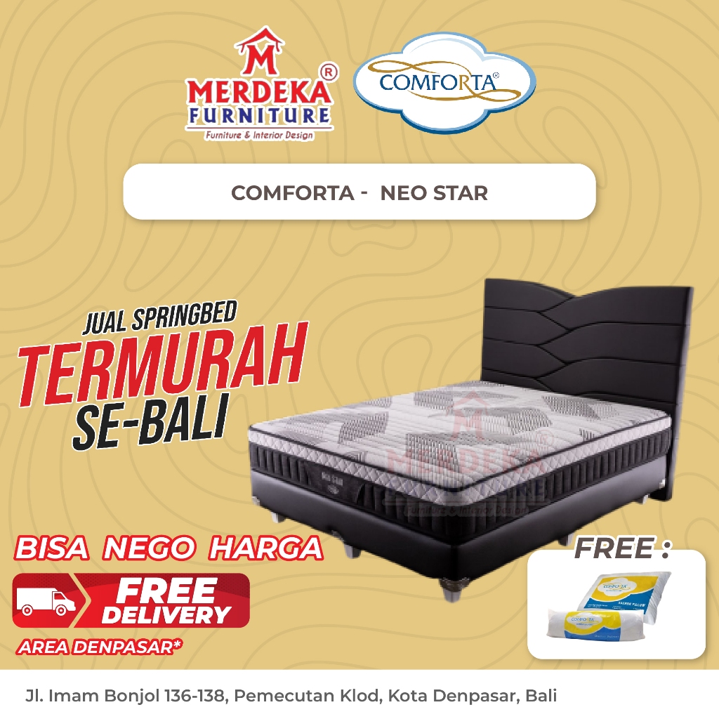 Kasur Comforta Neo Star | Spring Bed 160x200|Free Bantal