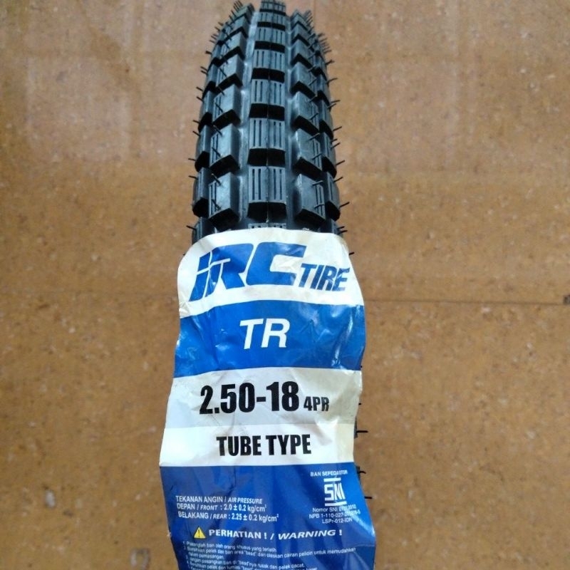 BAN IRC TRIAL TR 250 RING 18 TR TRIALS 2.50-18 LUAR MOTOR TRILL TRIL TRAIL DEPAN TUBETYPE 25018