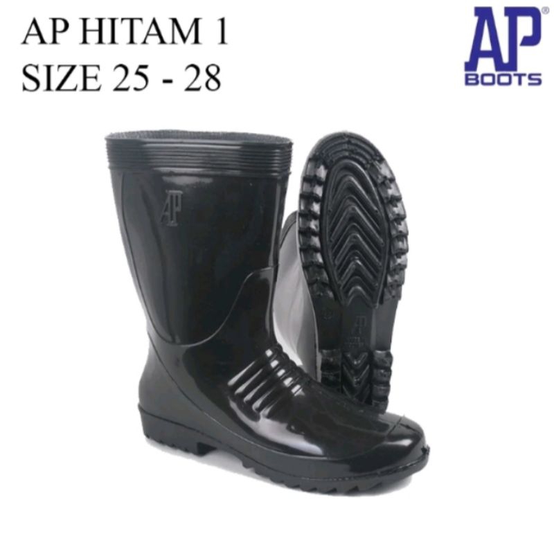 Sepatu boots pendek Ap boots Hitam