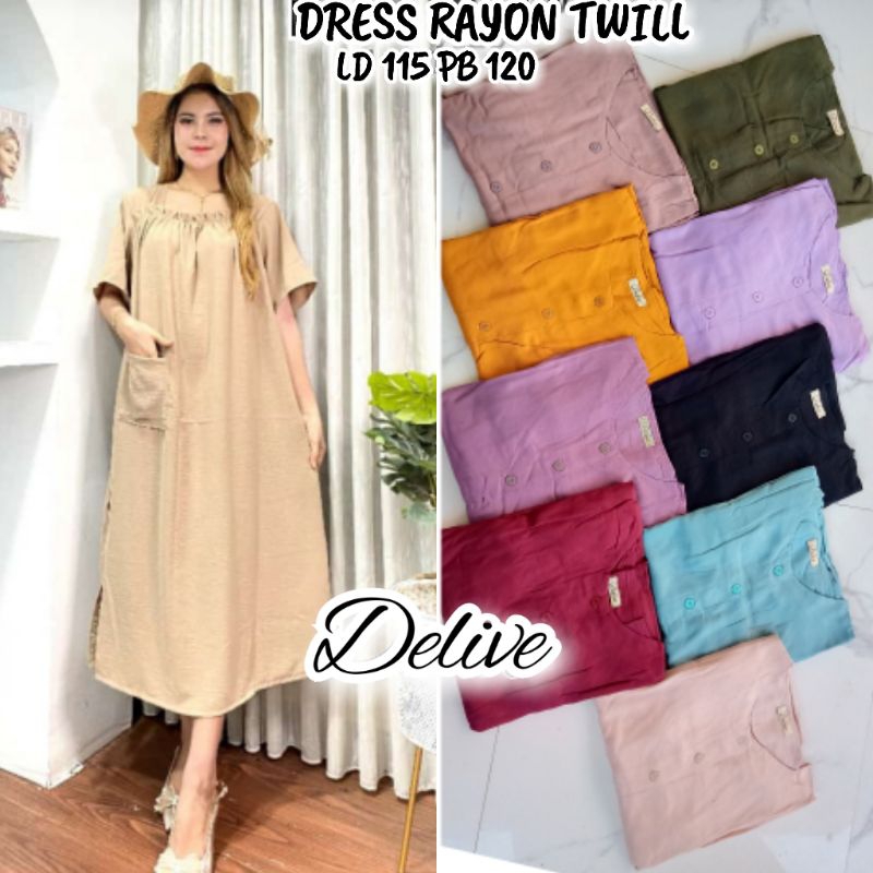 Dress Rayon Twill Polos//Dress Fuji polos rayon twill//Dress rayon