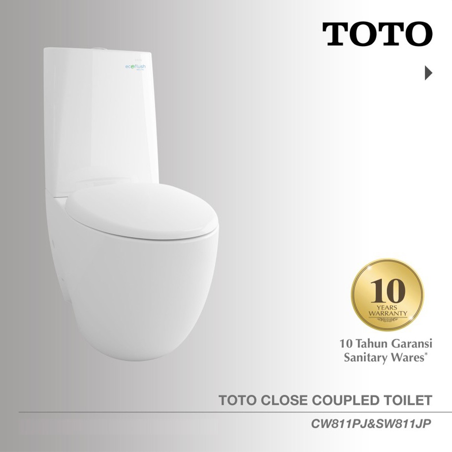 TOTO Closet CW811PJ/SW811JP (P-Trap) | Closet Duduk - Kloset - Kloset Duduk