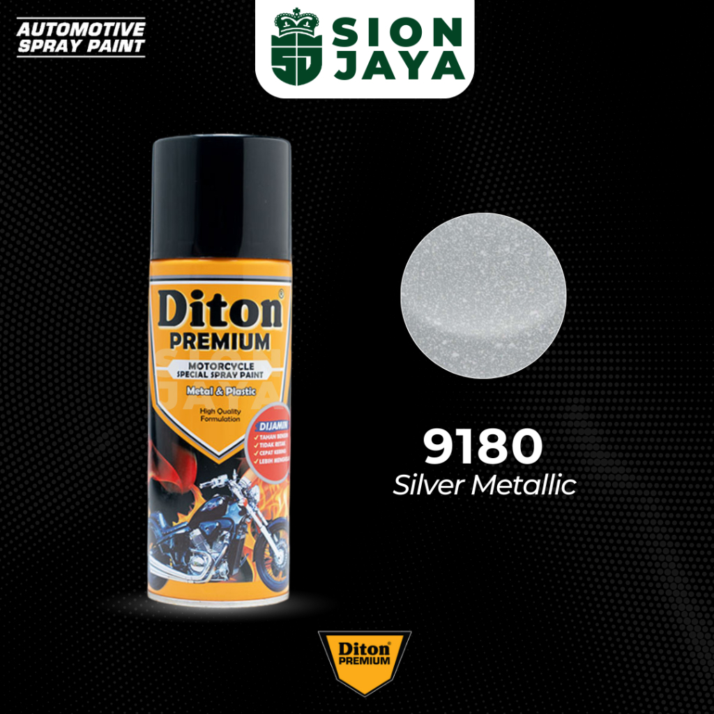 Pilox / Pylox / Cat Semprot Diton Premium Abu Metallic Metalik Silver Metallic 9180