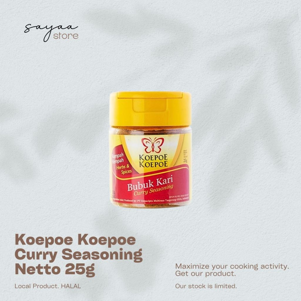 

Koepoe Koepoe Bumbu Kari Kare Bubuk Curry Seasoning 25g