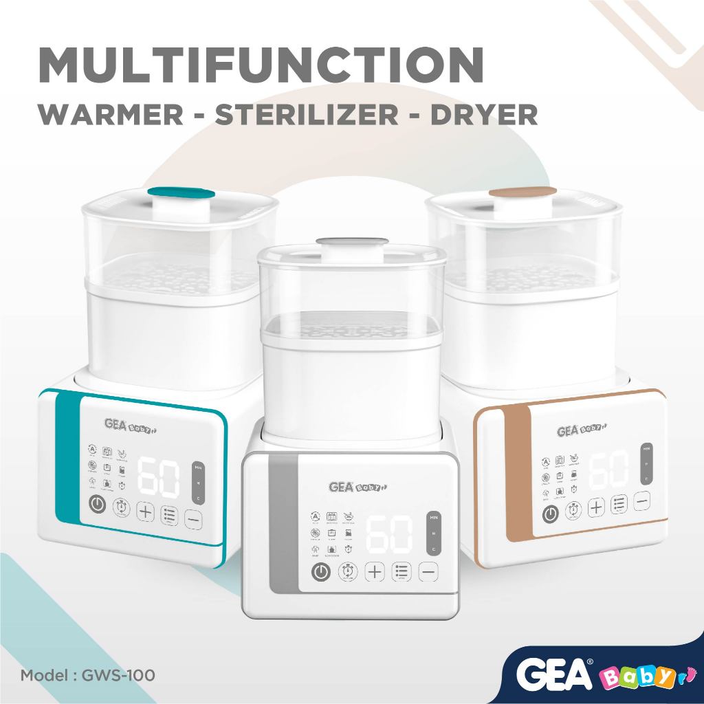 GEA Baby Multifunction Warmer Sterilizer Dryer  GWS 100 / penghangat susu / sterilisasi / slow cooke
