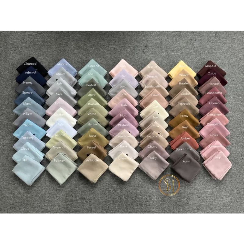 Plain Scarf Bahan Double Hycon