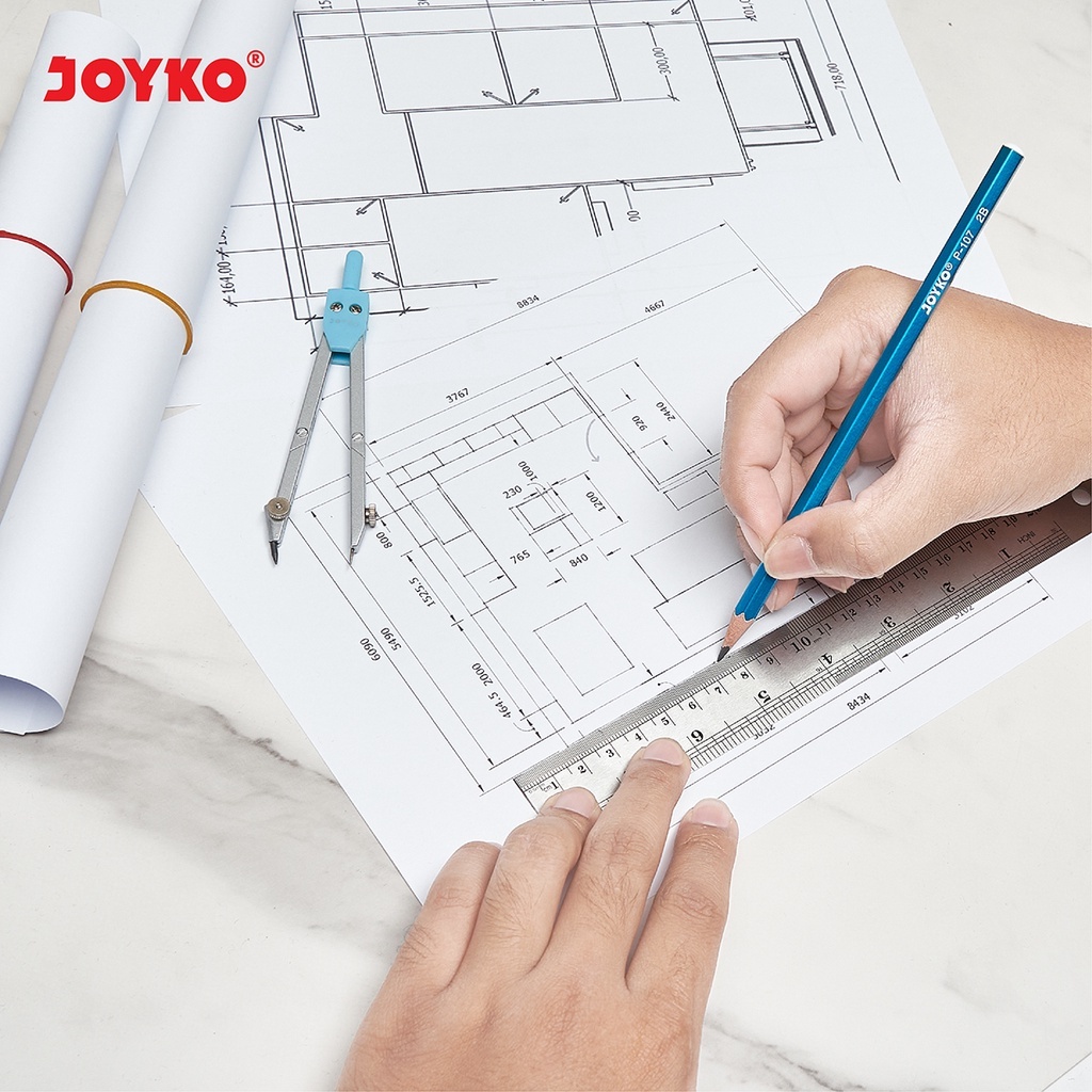 

Joyko Stainless Steel Ruler Penggaris Besi