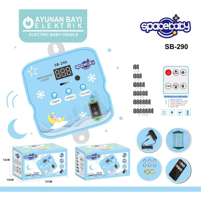 Ayunan Bayi  SPACEBABY SB 290 Ayunan Elektrik Otomatis