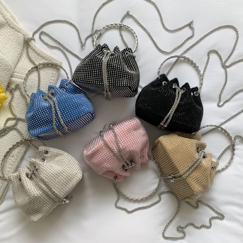 Tas Selempang Serut Blink-Blink Wanita Cantik-Tas Bucket