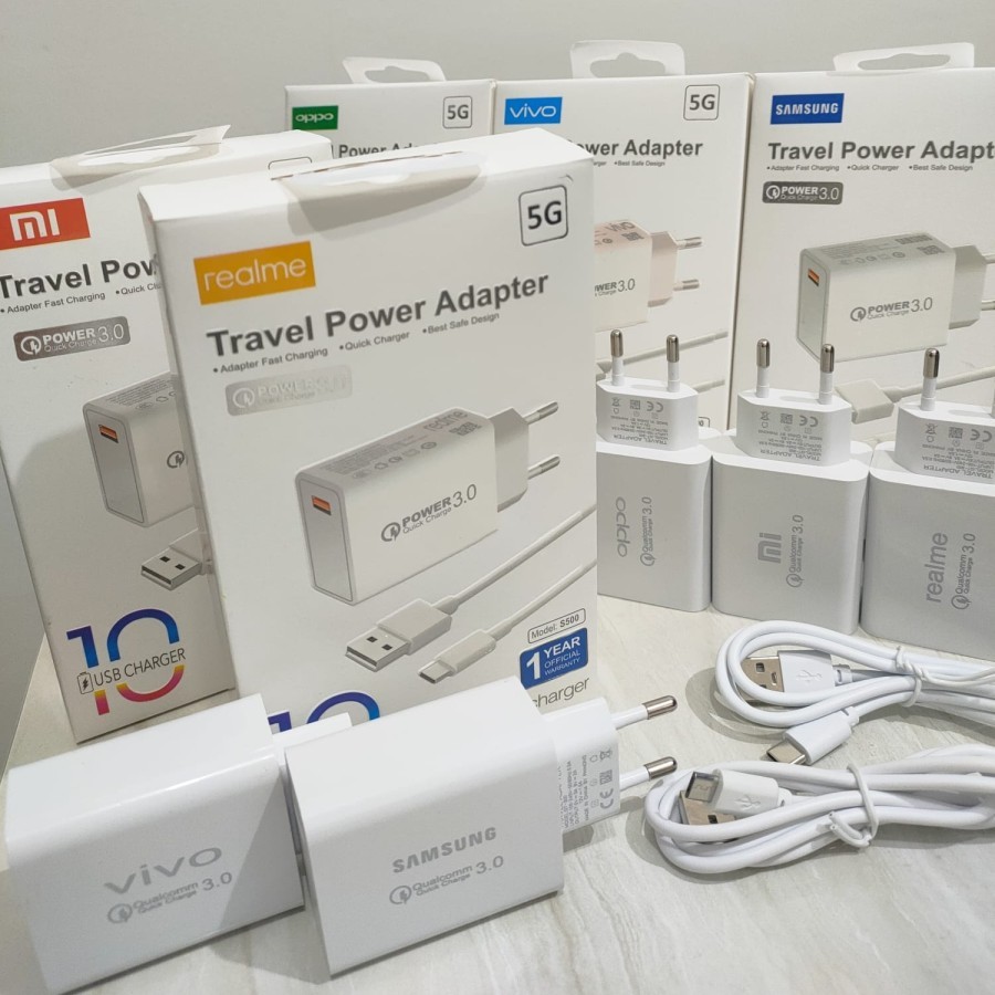 Travel Charger Cas Original Vivo 5G S200 3A Fast Charging Micro USB