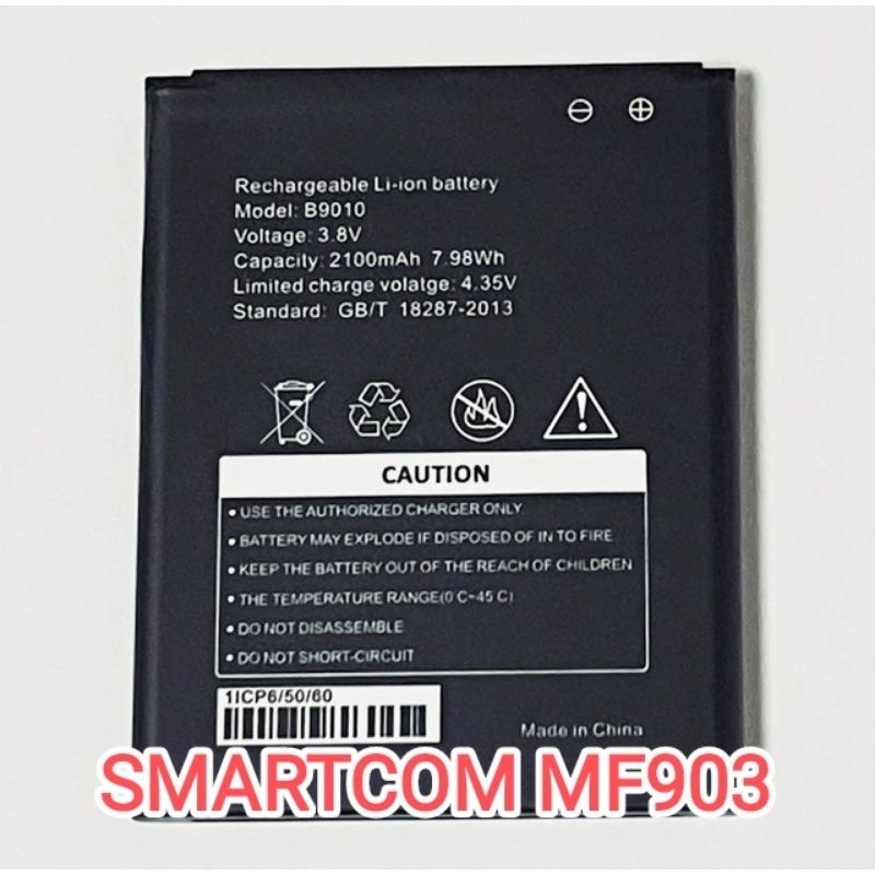 BATRE BATERAI B9010 SMARTCOM MIFI 4G MF903 BATRAI B 9010 SMART COM  4G MF 903 (2100mAh) ORIGINAL