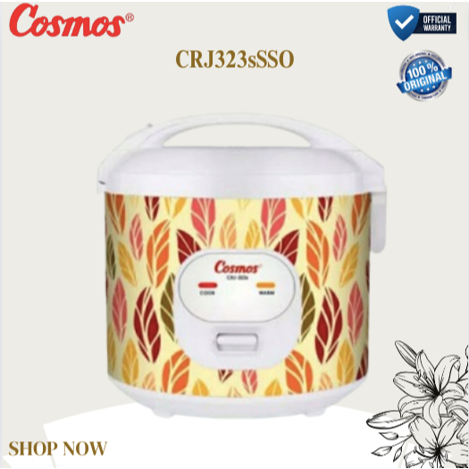COSMOS RICE COOKER 1.8L CRJ 323sSSO Low Watt/CRJ323sSSO/CRJ323s SSO/CRJ-323sSSO/ORIGINAL GARANSI