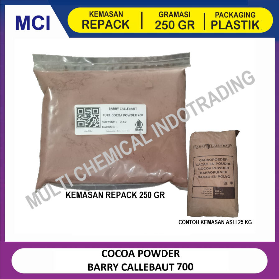 

PURE COCOA POWDER BARRY CALLEBAUT / BUBUK COKLAT MURNI 250 gr