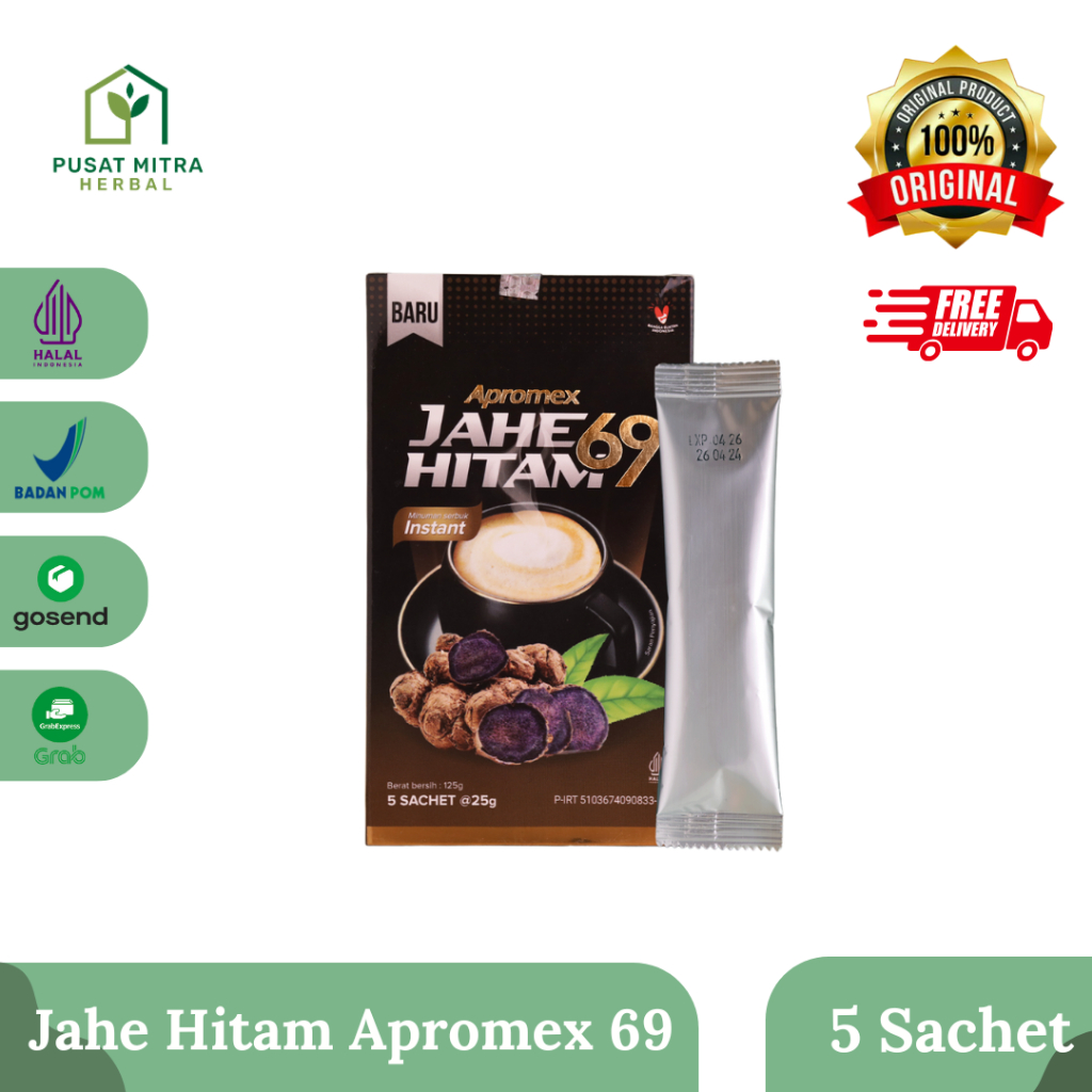 

Jahe Hitam 69 Apromex - Isi 5 Sachet