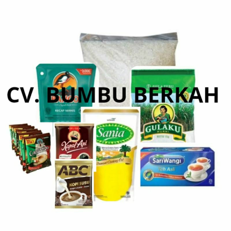 

Sembako Paket Sembako B | Beras | Gula | Kecap | Teh | Minyak | Kopi
